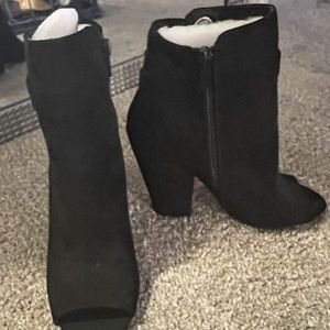 Never been warn peep toe booties